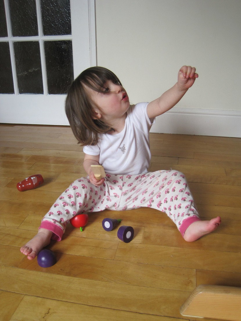 toddler playing